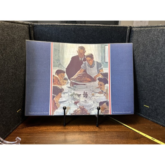 Norman Rockwell Set of 4 WW II "The Four Freedoms" Laminated Placemats "RARE" - Picture 1 of 5